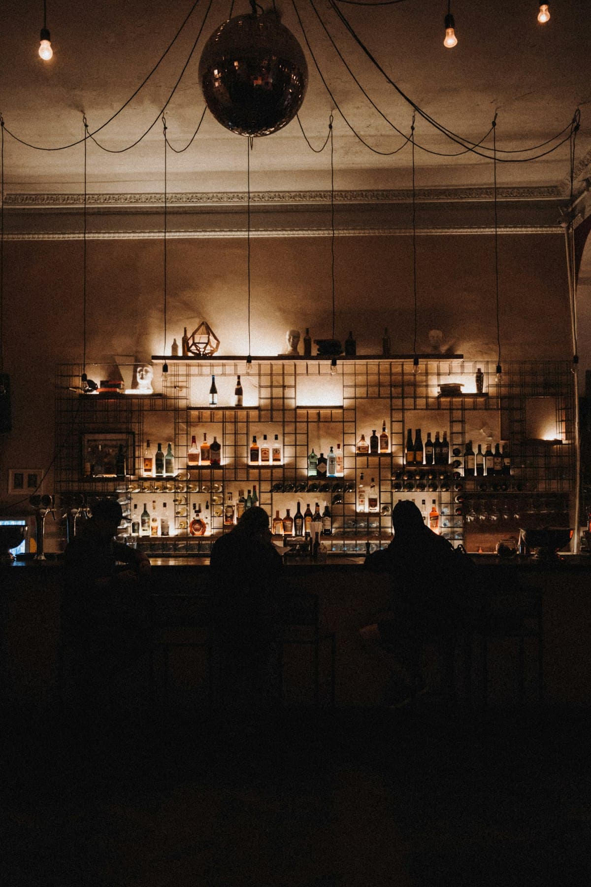 Warmly lit pub interior